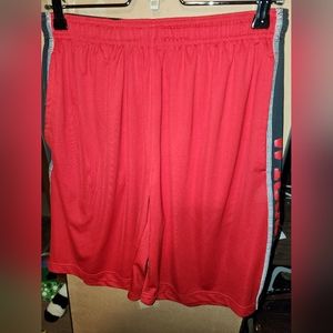 Knights Apparel KA Red Black WISCONSIN Badgers Athletic Shorts Pockets Worn 3x